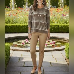 Vtg Y2K Rafaella Striped Shirt